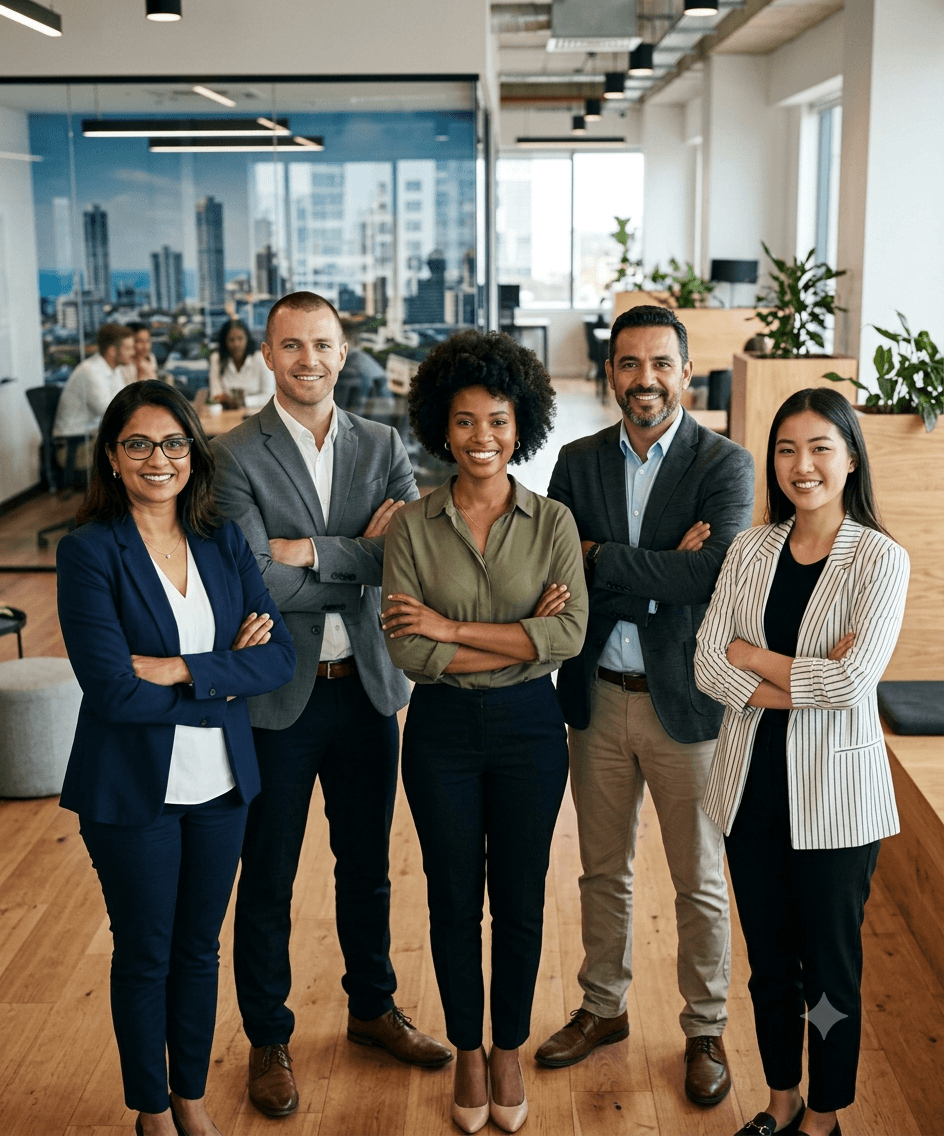 Geveo team connecting and collaborating