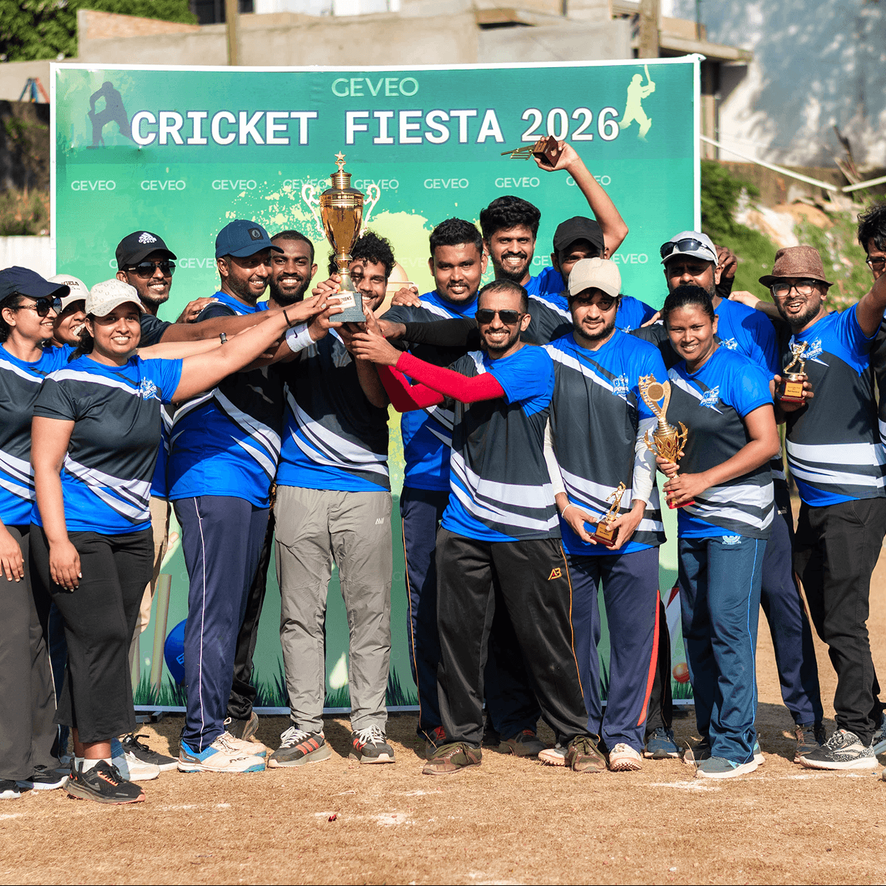Geveo team celebration at the office